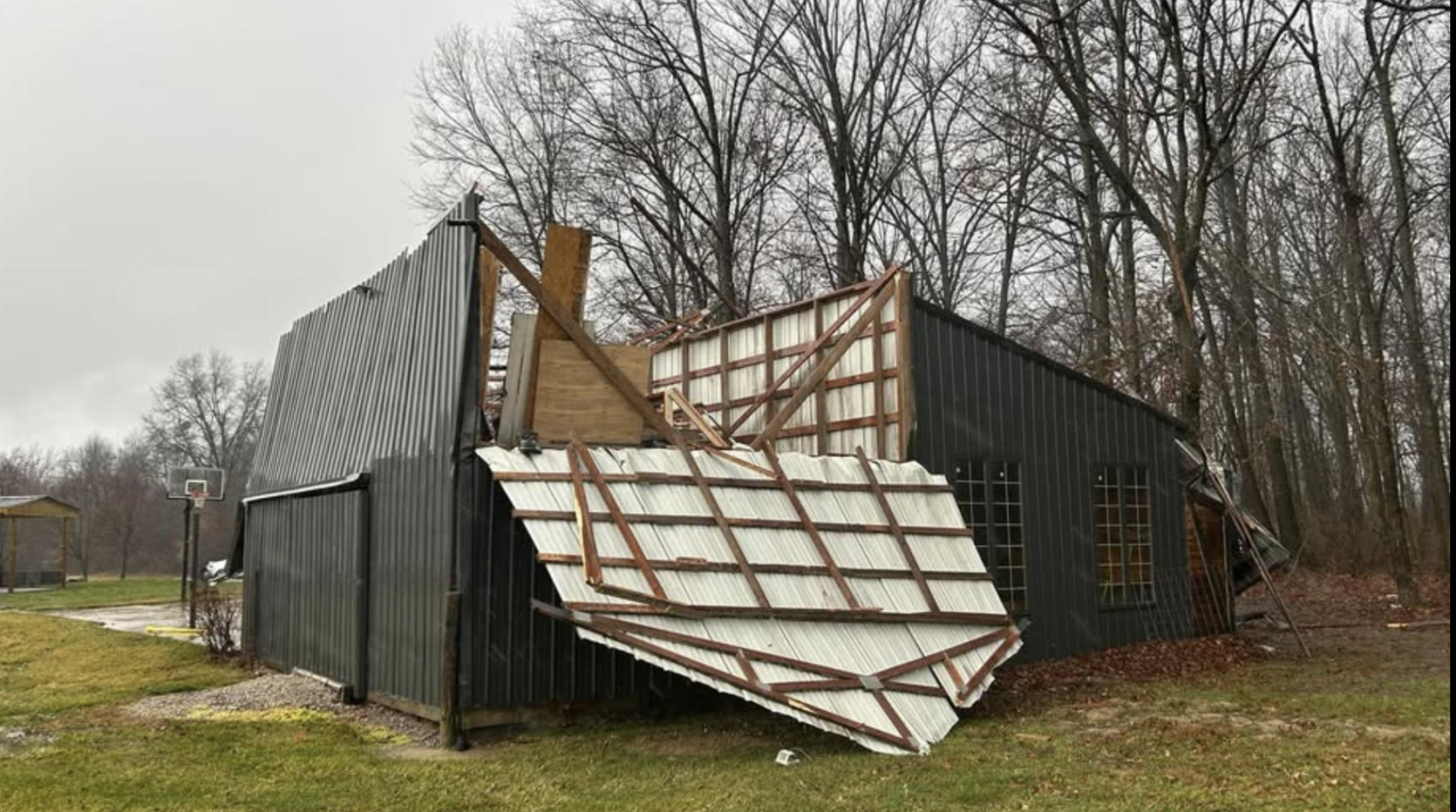 Commercial property damage due to high winds March 2026